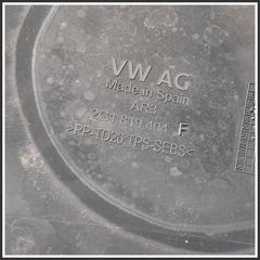 Immagine di Griglia Copertura Cunetta Acqua Destro 2G1819404G9B9  VOLKSWAGEN Polo VII